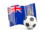 South Georgia and the South Sandwich Islands. Soccerball with waving flag. Download icon.