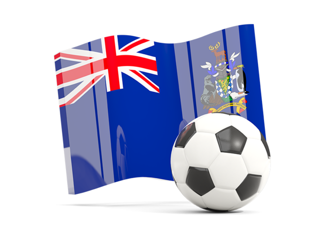 Soccerball with waving flag. Download flag icon of South Georgia and the South Sandwich Islands at PNG format