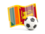 Sri Lanka. Soccerball with waving flag. Download icon.