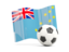 Tuvalu. Soccerball with waving flag. Download icon.