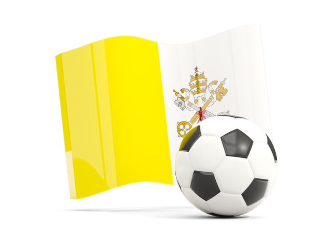 Soccerball with waving flag. Download flag icon of Vatican City at PNG format