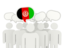 Afghanistan. Speech bubble. Download icon.