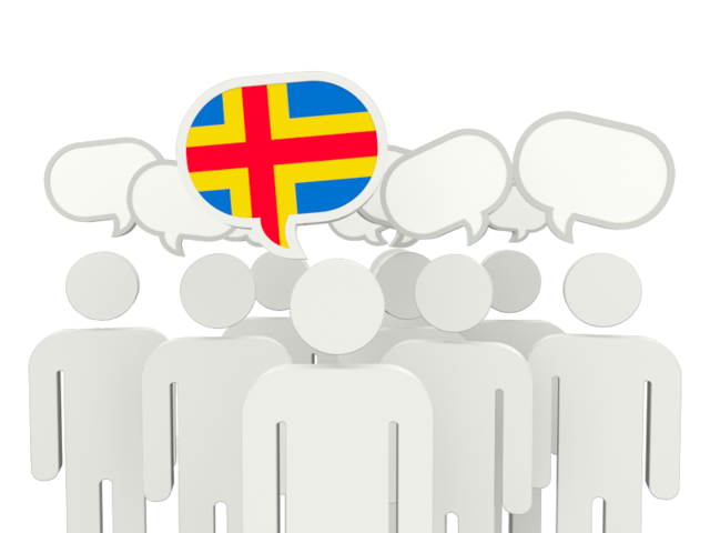 Speech bubble. Download flag icon of Aland Islands at PNG format