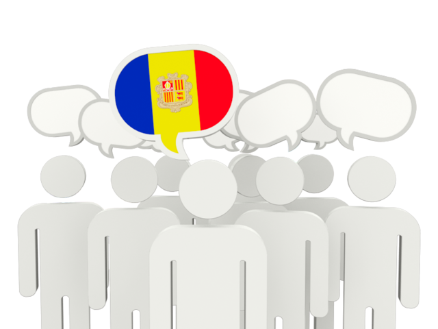 Speech bubble. Download flag icon of Andorra at PNG format
