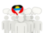 Antigua and Barbuda. Speech bubble. Download icon.