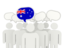 Australia. Speech bubble. Download icon.