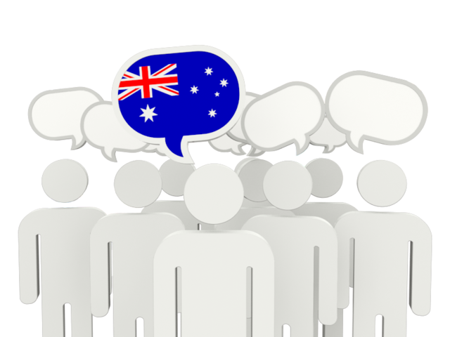 Speech bubble. Download flag icon of Australia at PNG format