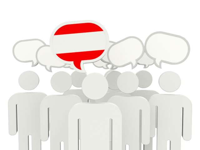 Speech bubble. Download flag icon of Austria at PNG format