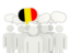 Belgium. Speech bubble. Download icon.