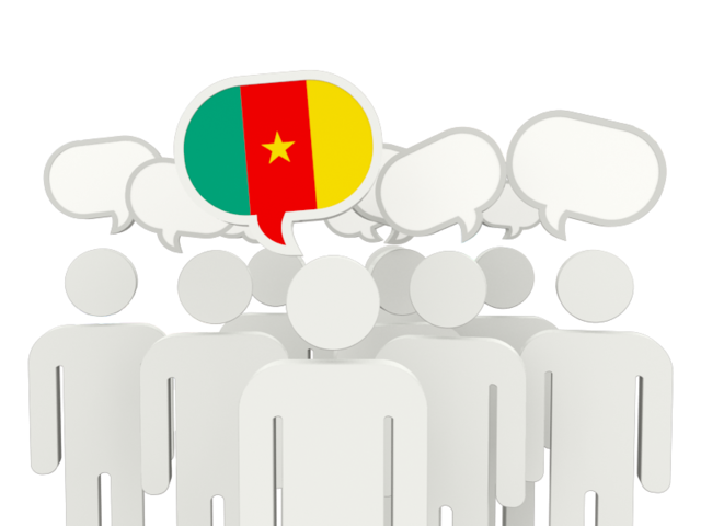Speech bubble. Download flag icon of Cameroon at PNG format
