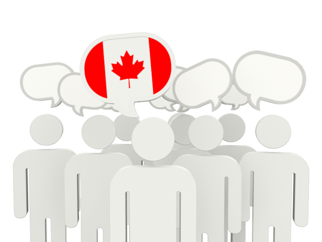Speech bubble. Download flag icon of Canada at PNG format