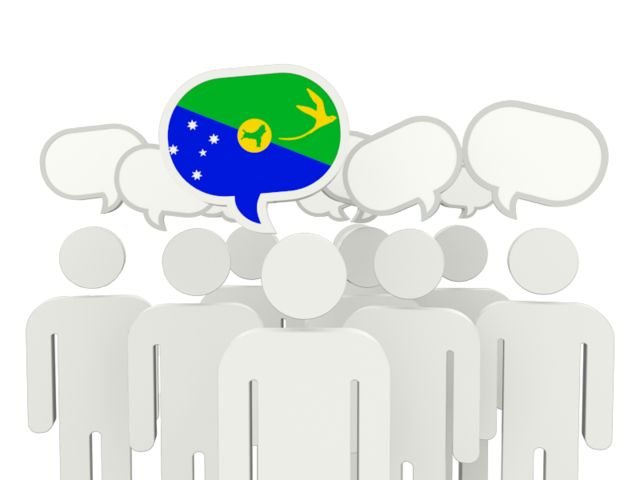 Speech bubble. Download flag icon of Christmas Island at PNG format