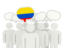 Colombia. Speech bubble. Download icon.