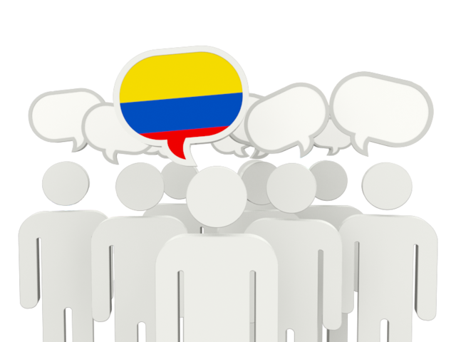 Speech bubble. Download flag icon of Colombia at PNG format