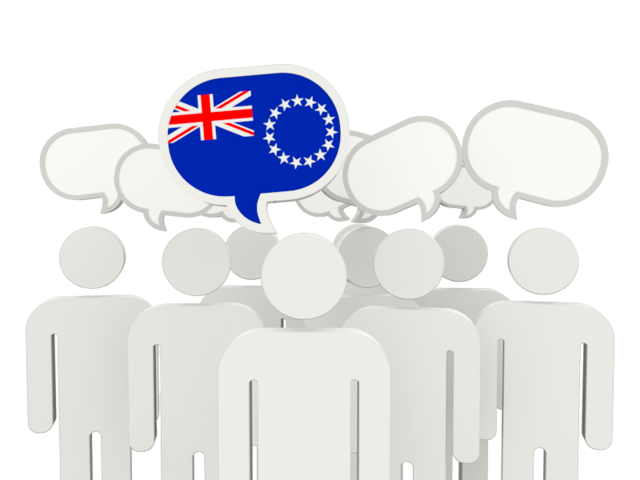 Speech bubble. Download flag icon of Cook Islands at PNG format