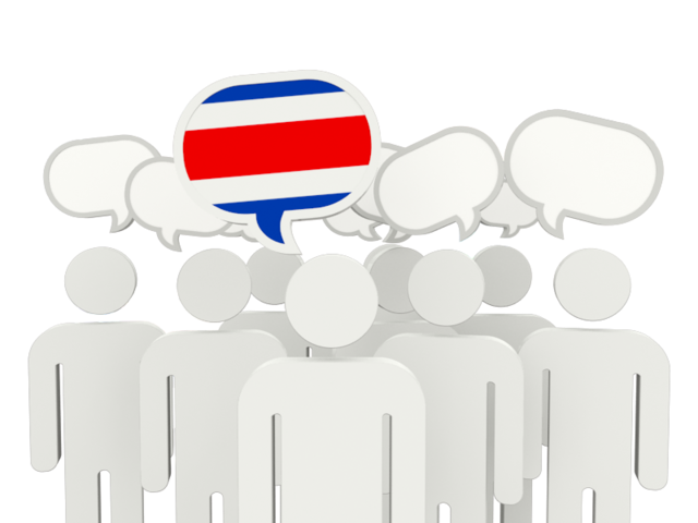 Speech bubble. Download flag icon of Costa Rica at PNG format
