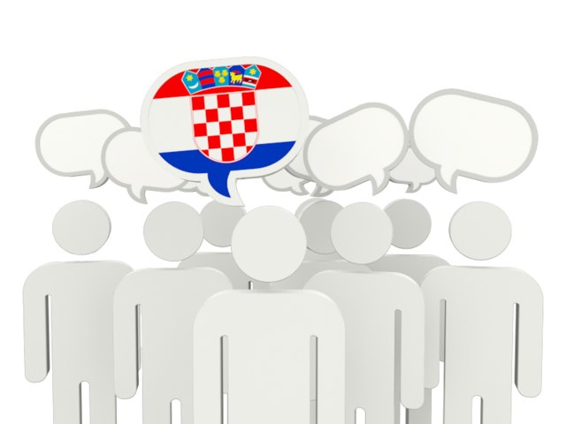 Speech bubble. Download flag icon of Croatia at PNG format