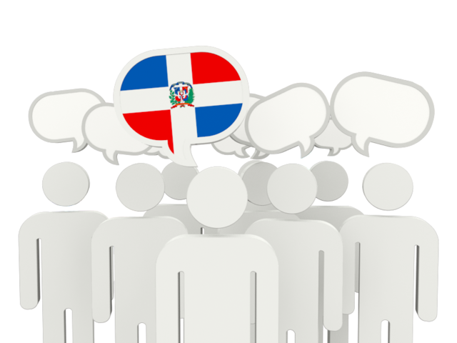 Speech bubble. Download flag icon of Dominican Republic at PNG format