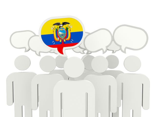 Speech bubble. Download flag icon of Ecuador at PNG format