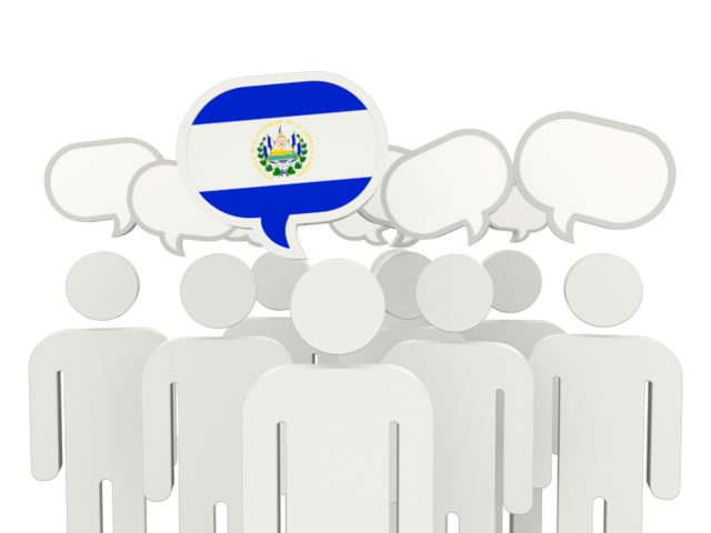 Speech bubble. Download flag icon of El Salvador at PNG format