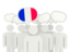 France. Speech bubble. Download icon.