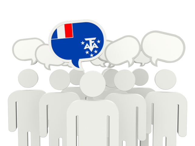 Speech bubble. Download flag icon of French Southern and Antarctic Lands at PNG format