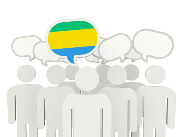 Speech bubble. Download flag icon of Gabon at PNG format