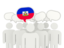 Haiti. Speech bubble. Download icon.