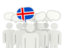 Iceland. Speech bubble. Download icon.
