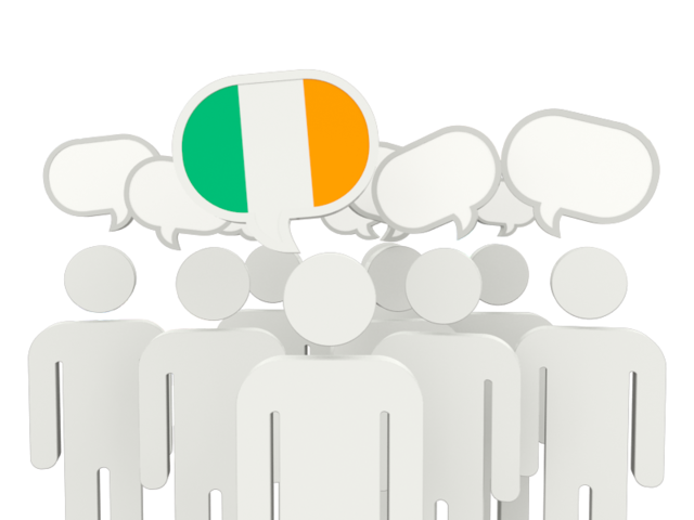 Speech bubble. Download flag icon of Ireland at PNG format