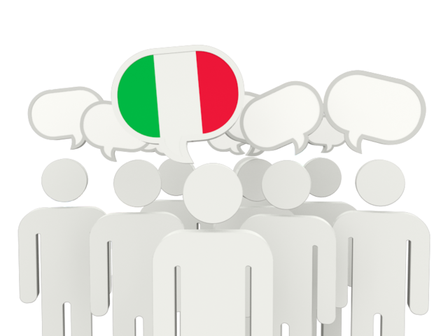 Speech bubble. Download flag icon of Italy at PNG format