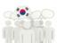 South Korea. Speech bubble. Download icon.