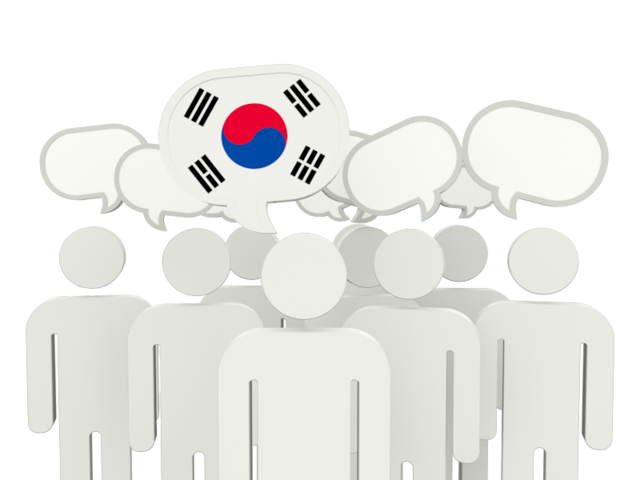 Speech bubble. Download flag icon of South Korea at PNG format