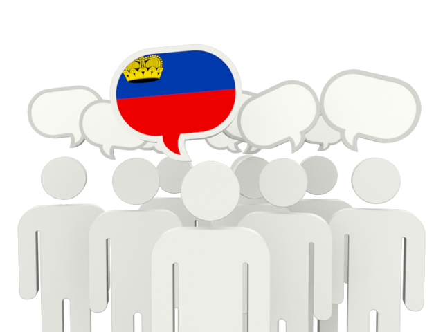 Speech bubble. Download flag icon of Liechtenstein at PNG format