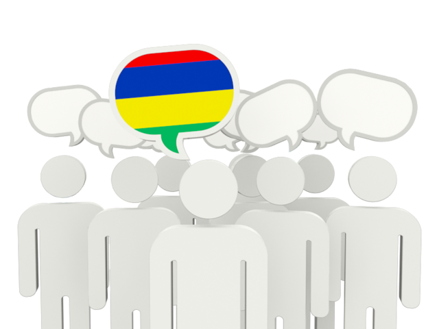 Speech bubble. Download flag icon of Mauritius at PNG format