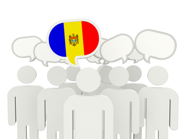 Speech bubble. Download flag icon of Moldova at PNG format