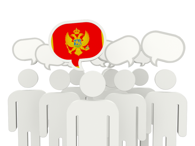 Speech bubble. Download flag icon of Montenegro at PNG format