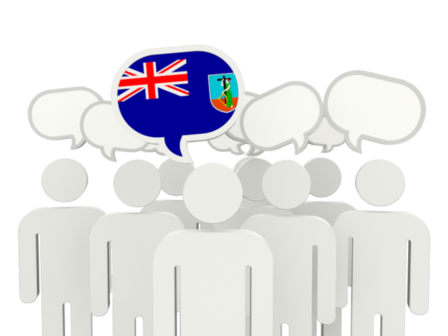 Speech bubble. Download flag icon of Montserrat at PNG format