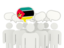 Mozambique. Speech bubble. Download icon.
