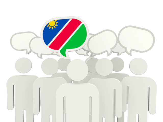 Speech bubble. Download flag icon of Namibia at PNG format