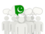 Pakistan. Speech bubble. Download icon.