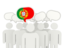 Portugal. Speech bubble. Download icon.
