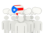 Puerto Rico. Speech bubble. Download icon.