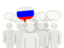 Russia. Speech bubble. Download icon.