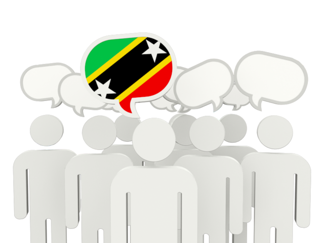 Speech bubble. Download flag icon of Saint Kitts and Nevis at PNG format