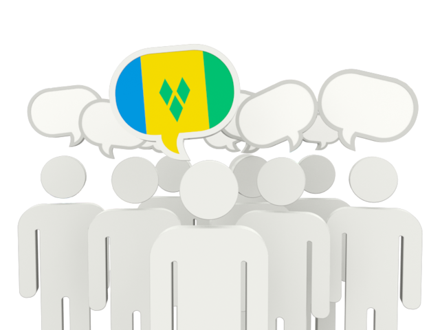 Speech bubble. Download flag icon of Saint Vincent and the Grenadines at PNG format