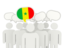 Senegal. Speech bubble. Download icon.