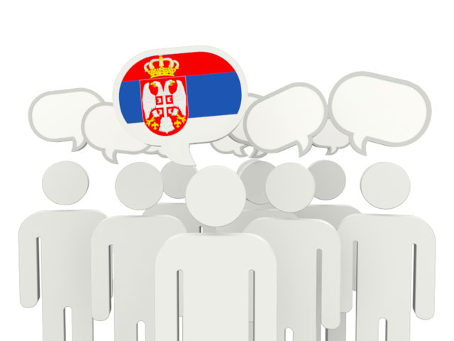 Speech bubble. Download flag icon of Serbia at PNG format