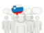 Slovenia. Speech bubble. Download icon.