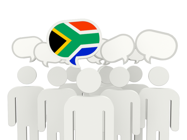 Speech bubble. Download flag icon of South Africa at PNG format